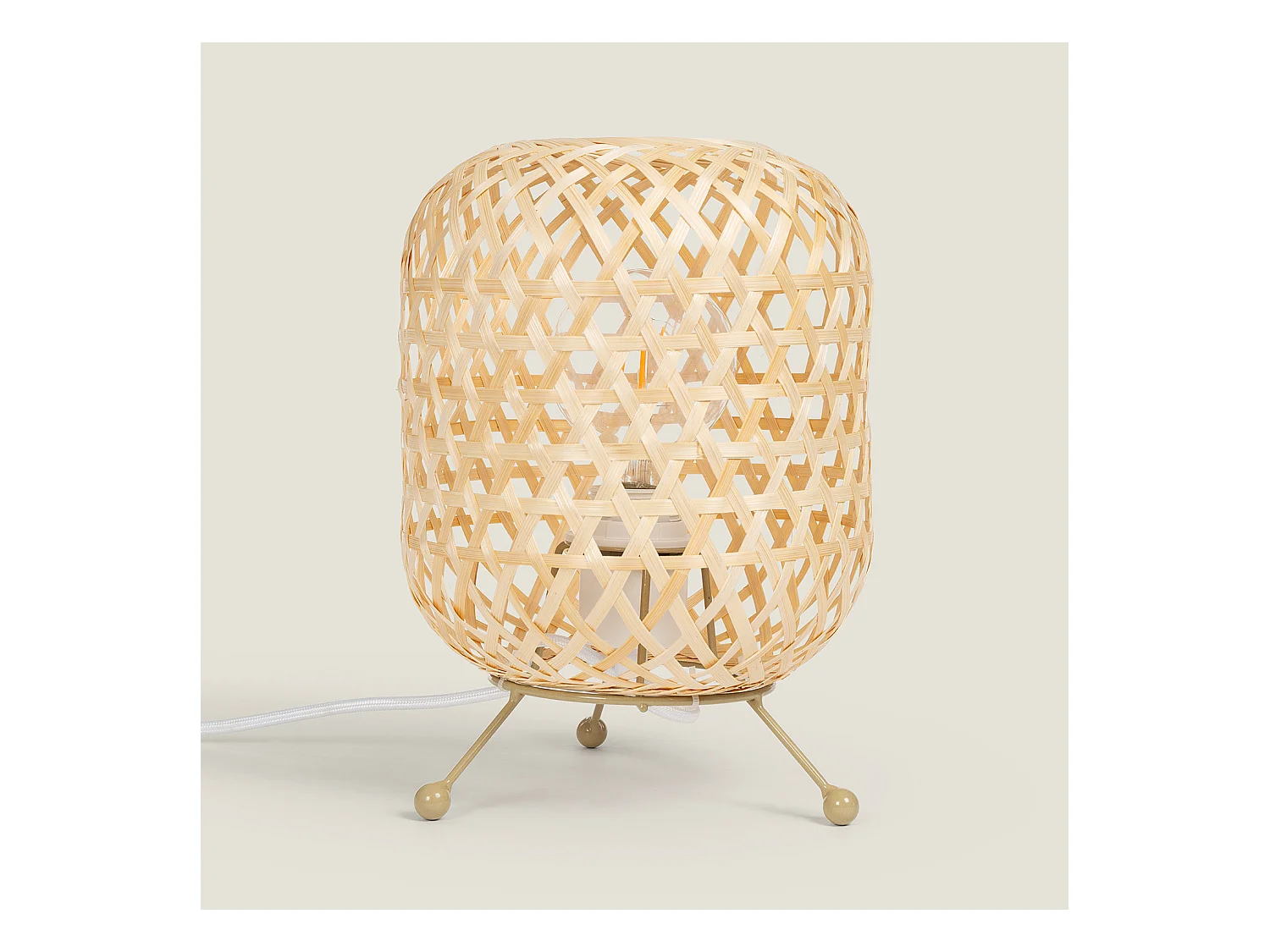 Lámpara de Mesa Bambú Chia Natural