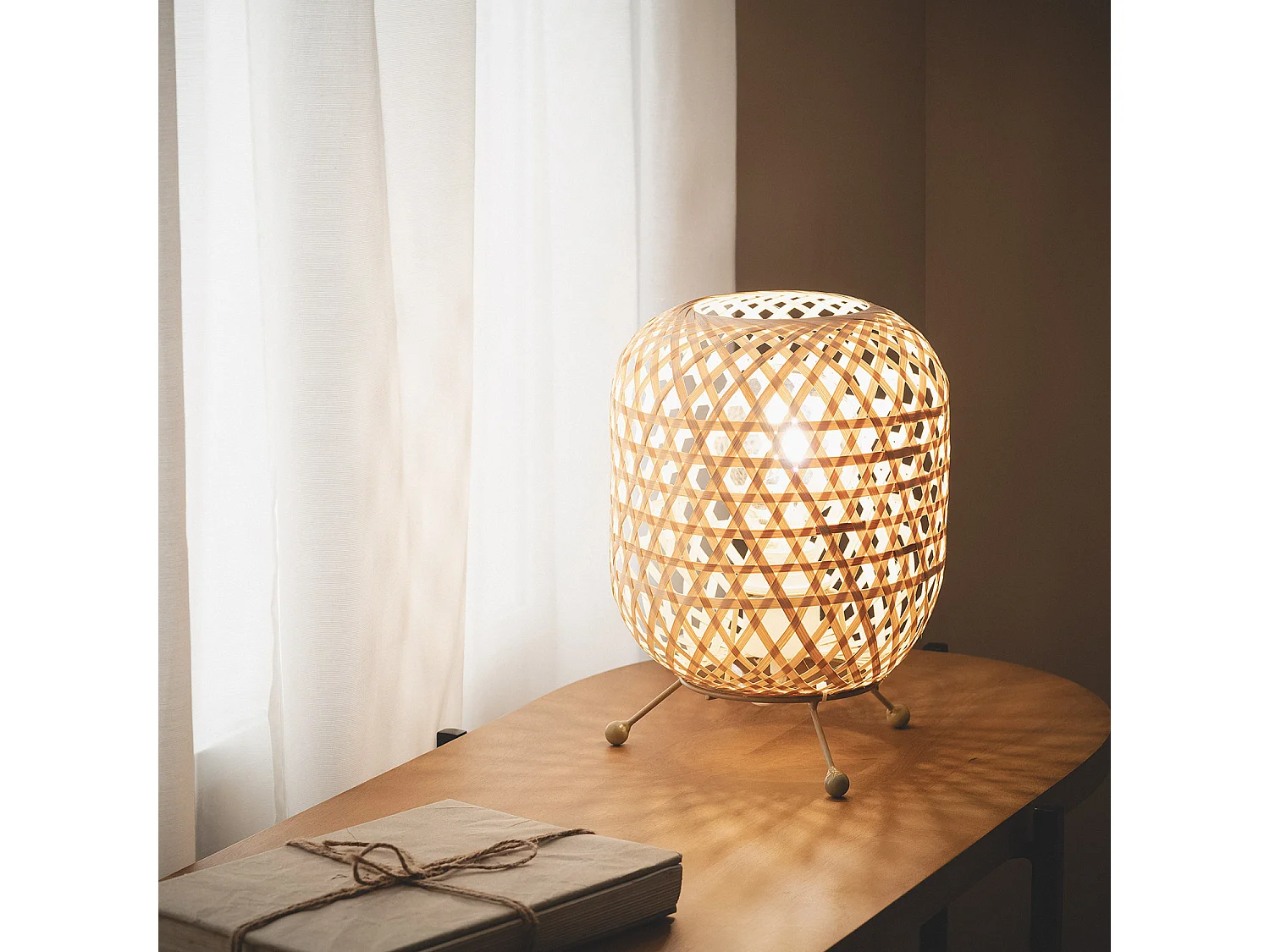 Lampe à Poser Rotin Chia  Naturel