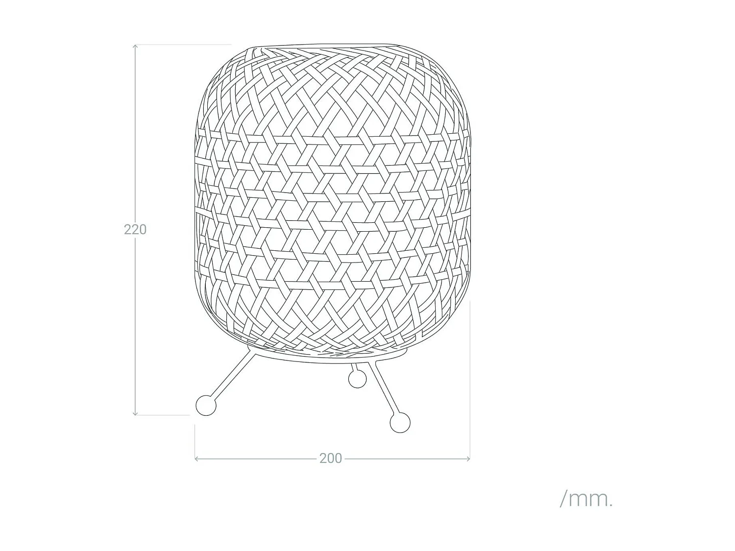 Lampe à Poser Rotin Chia  Naturel