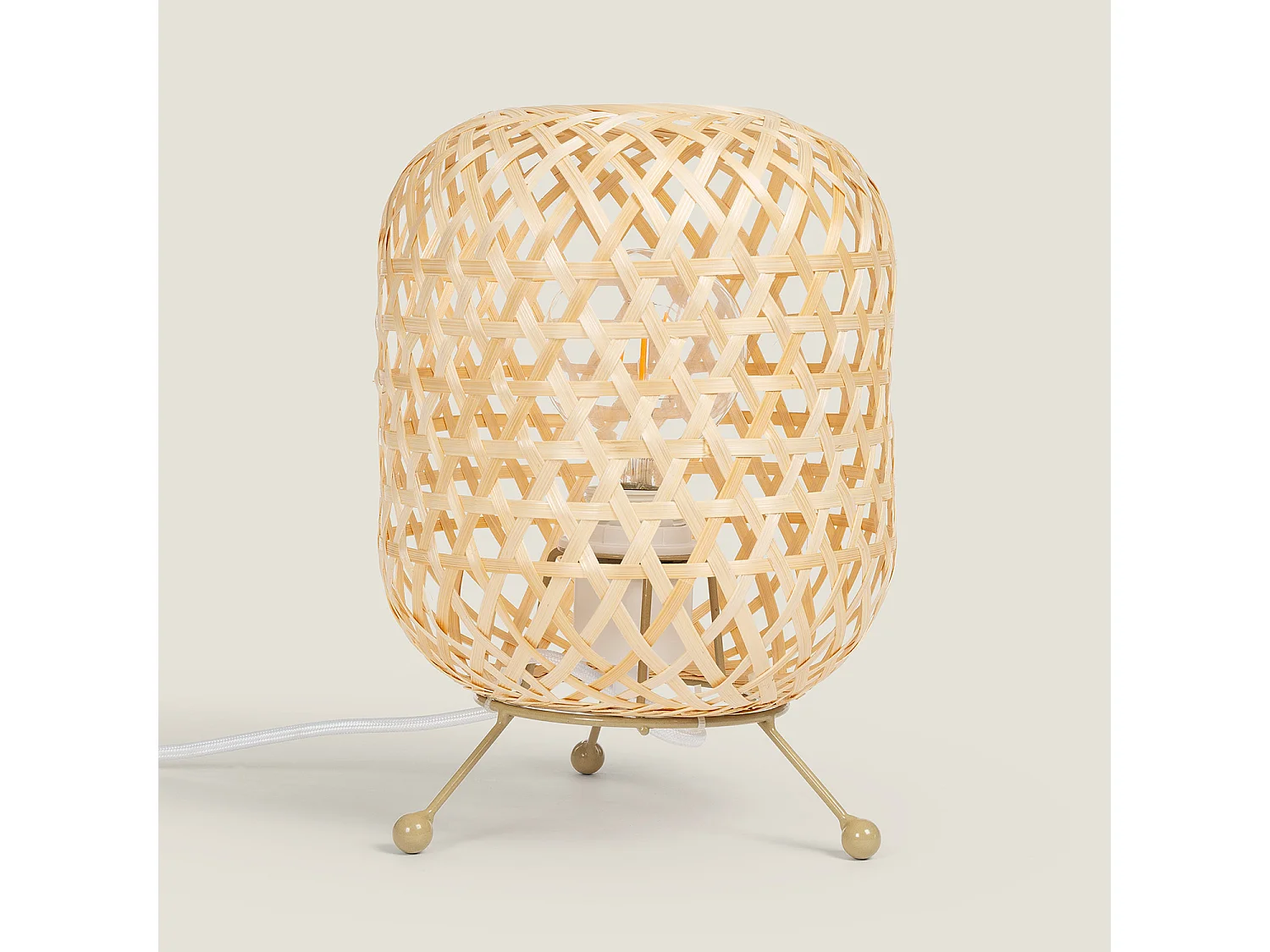 Lámpara de Mesa Bambú Chia Natural