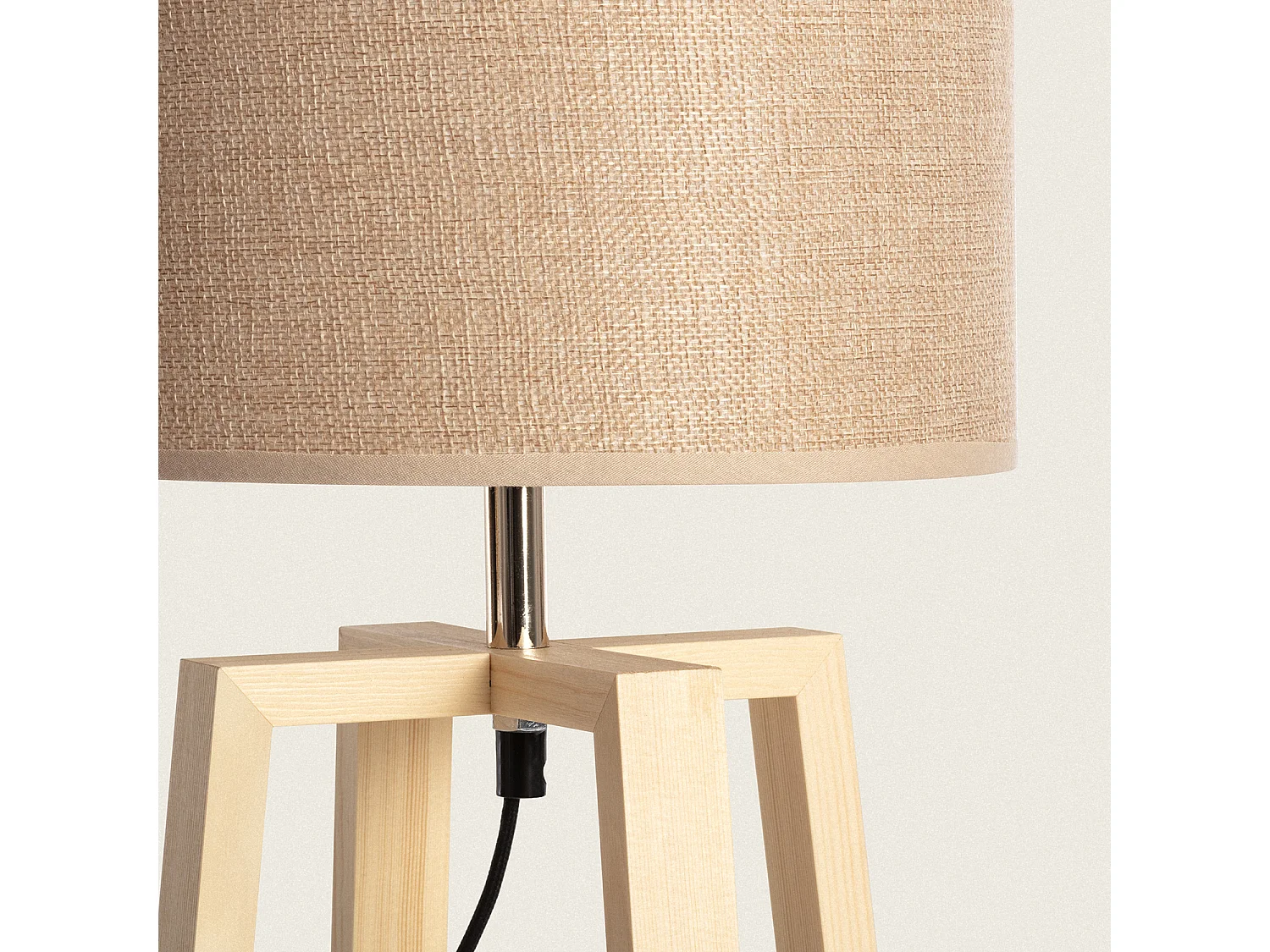 Lampe à Poser Bois Korsade Camel