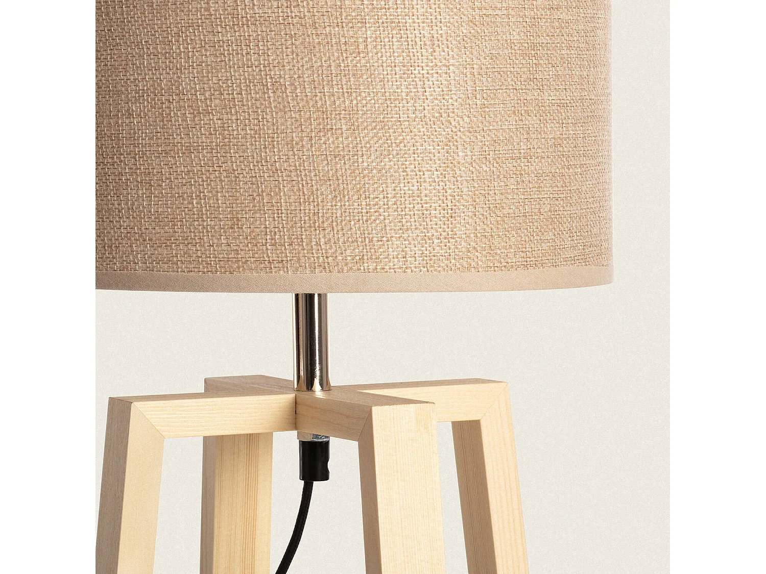 Lampe à Poser Bois Korsade Camel