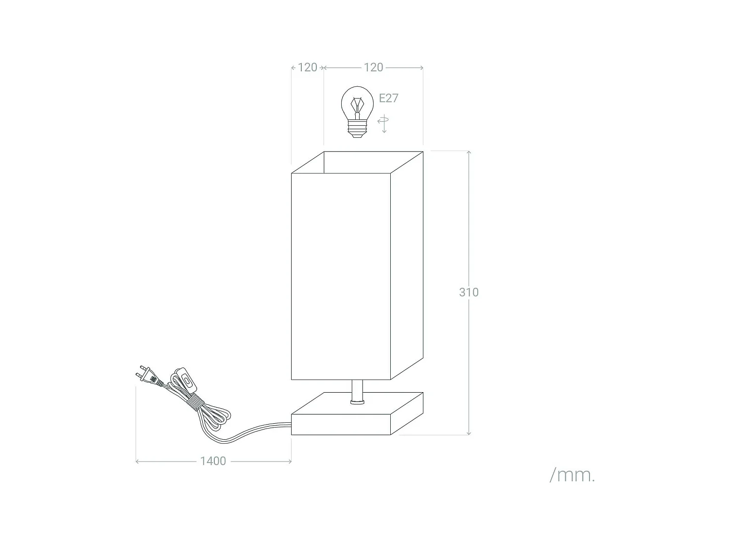 Lampe à Poser Bois et Tissu Haarle Blanc