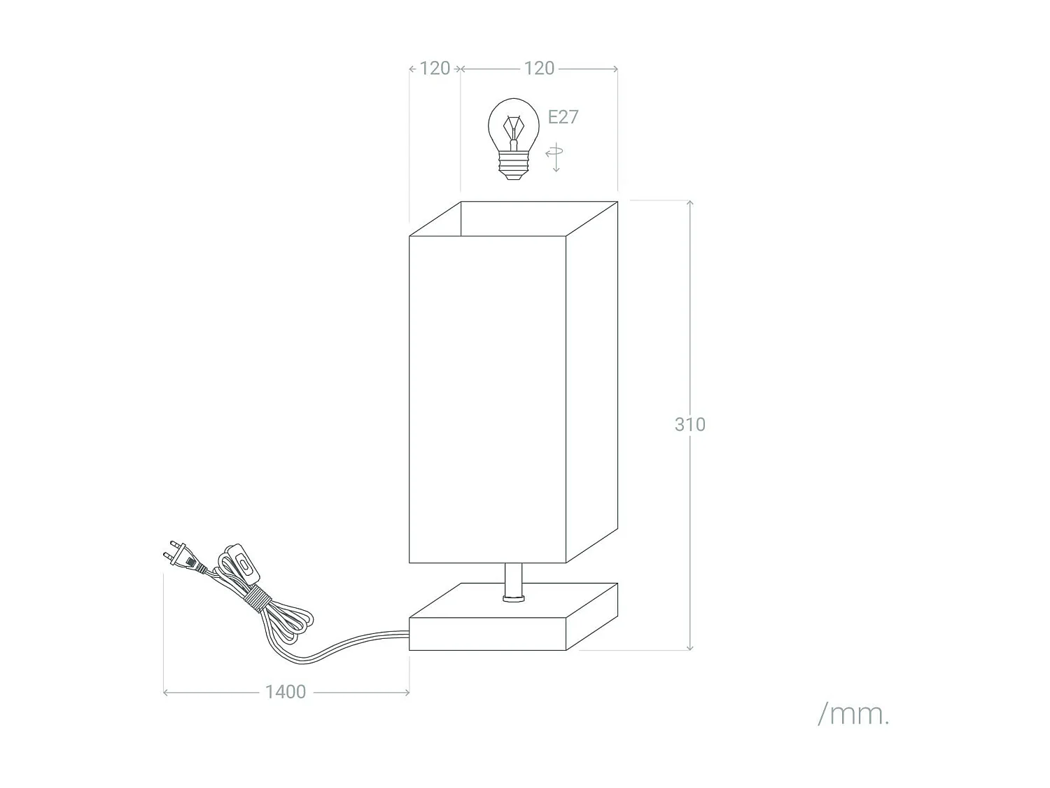 Lampe à Poser Bois et Tissu Haarle Blanc
