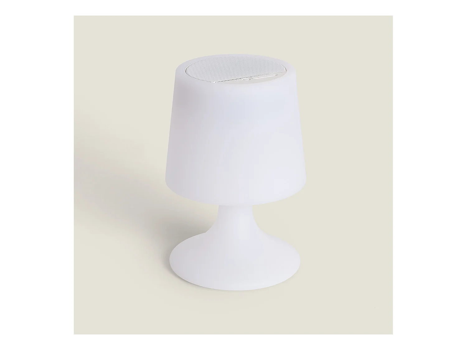 Lampe à Poser LED Extérieure Portative Uyoga RGBW avec Haut-Parleur Bluetooth et Batterie Rechargeable USB Blanc