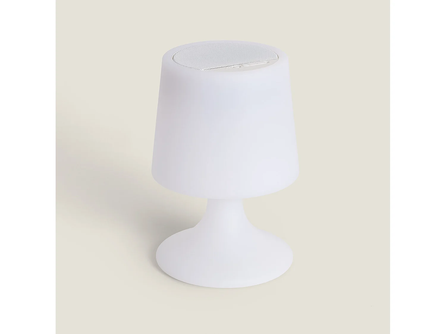 Lampe à Poser LED Extérieure Portative Uyoga RGBW avec Haut-Parleur Bluetooth et Batterie Rechargeable USB Blanc