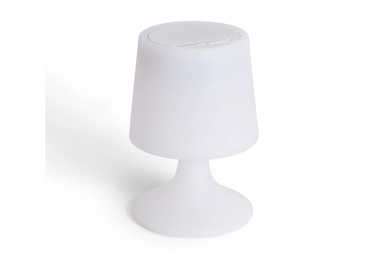 Lámpara de Mesa Exterior LED RGBW Portátil con Altavoz Bluetooth y Batería USB Recargable Uyoga Blanco