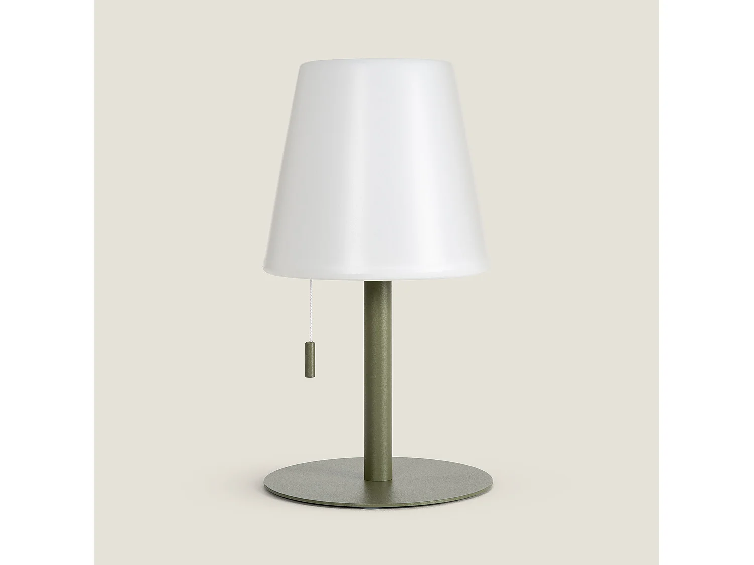 Lampe à Poser LED Portative Aluminium Extérieure 2.6W Epinay avec Batterie Rechargeable Vert kaki