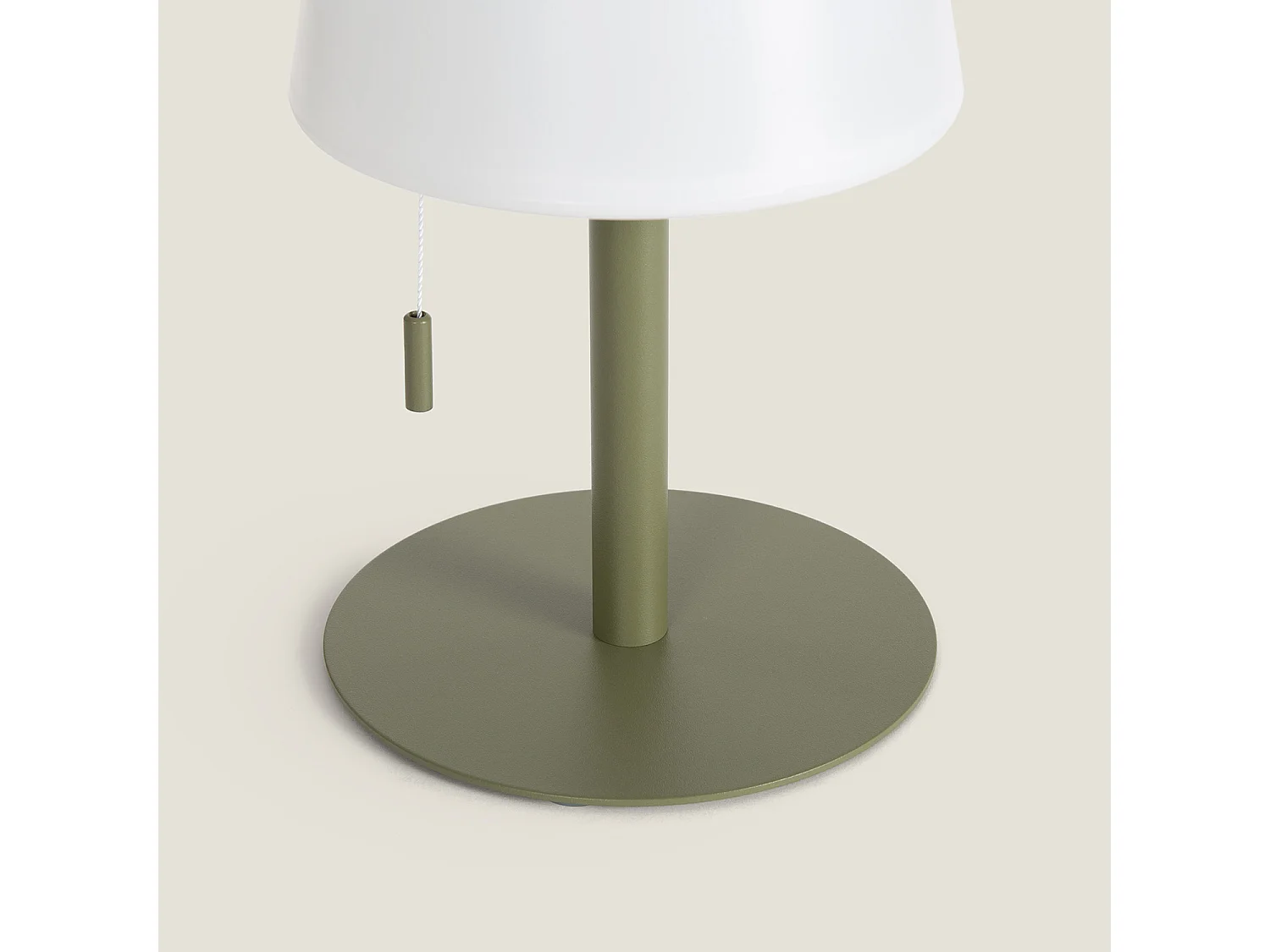 Lámpara de Mesa LED Portátil para Exterior Aluminio con Batería Recargable Epinay Verde Caqui