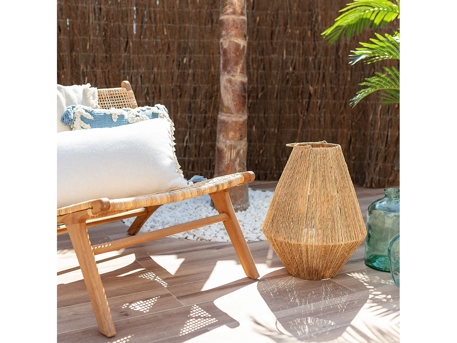 Lampe à Poser Jute Tuareg Sans bougie