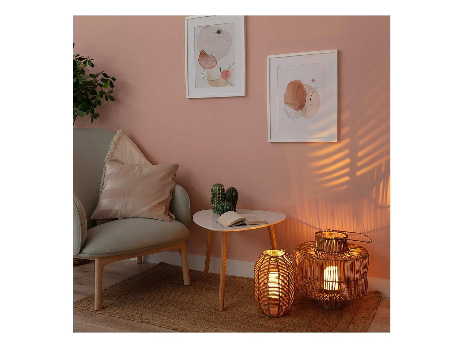 Lampada da Tavolo Rattan Masái Colore Naturale