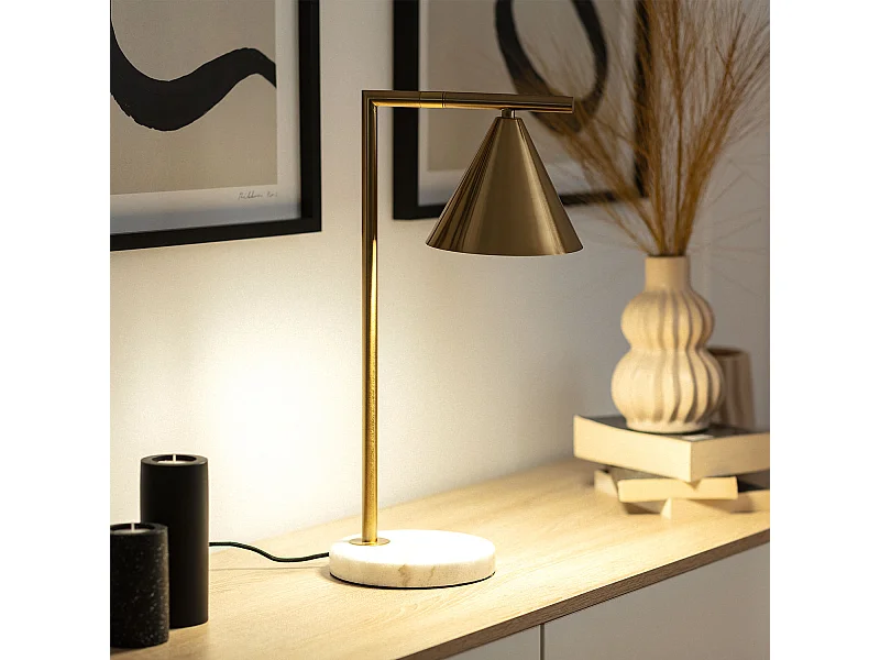 Lampada da Tavolo Marmo e Metello Tinos Oro
