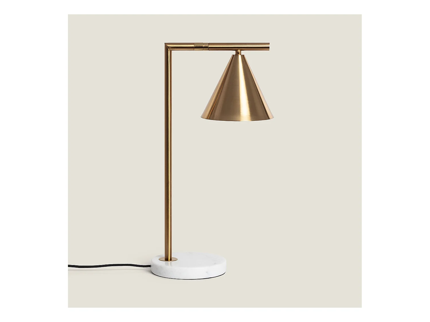 Lampe à Poser Marbre et Métal Tinos  Doré