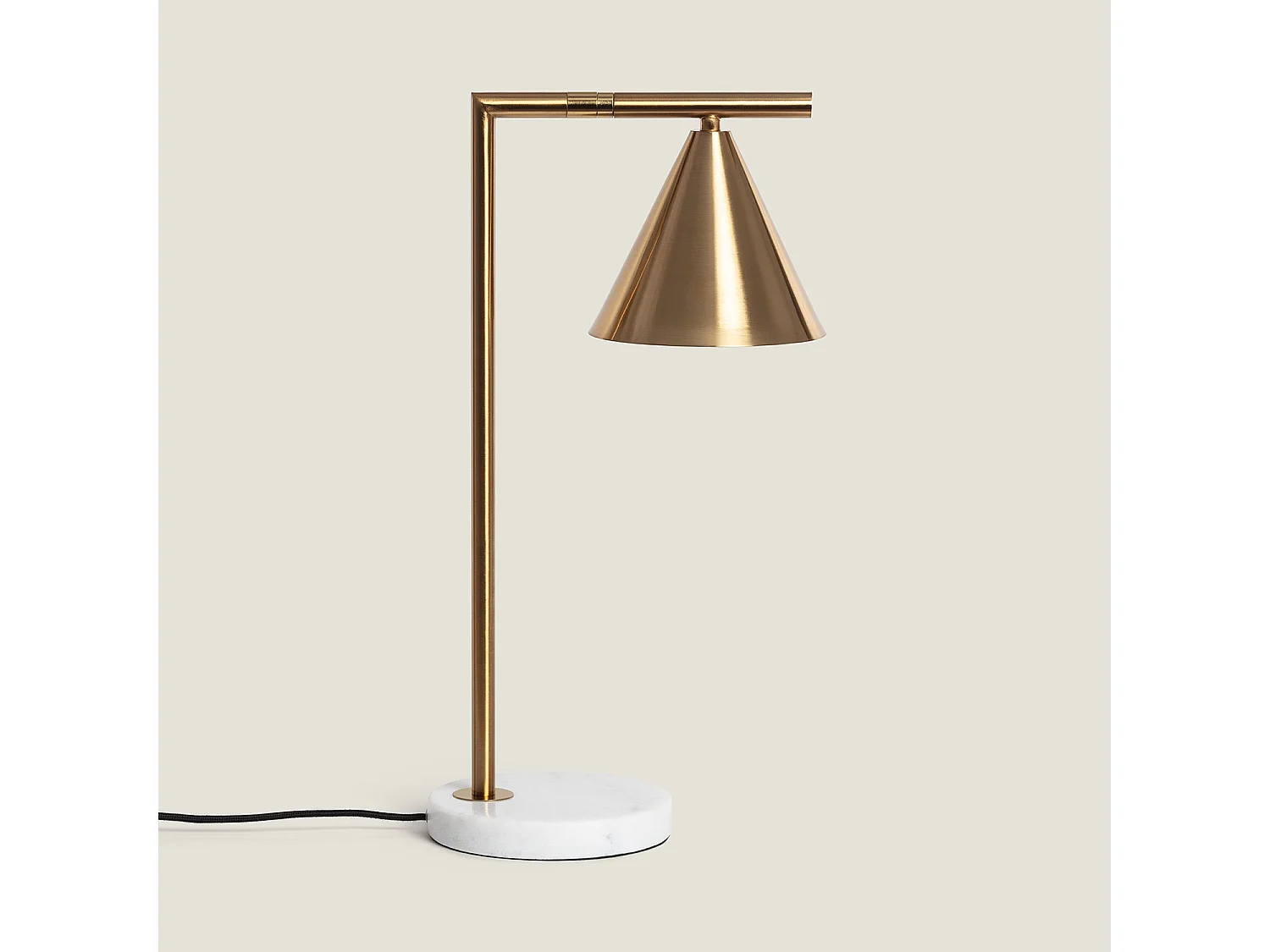 Lampe à Poser Marbre et Métal Tinos  Doré