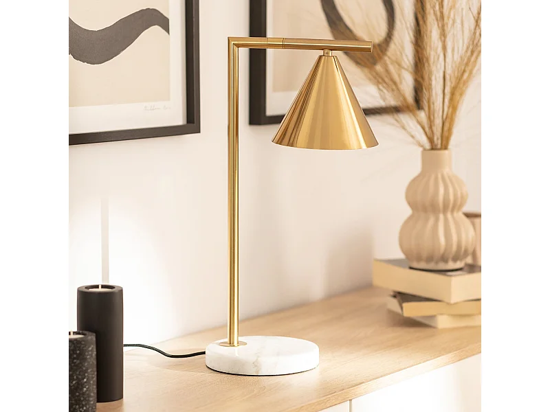 Lampada da Tavolo Marmo e Metello Tinos Oro