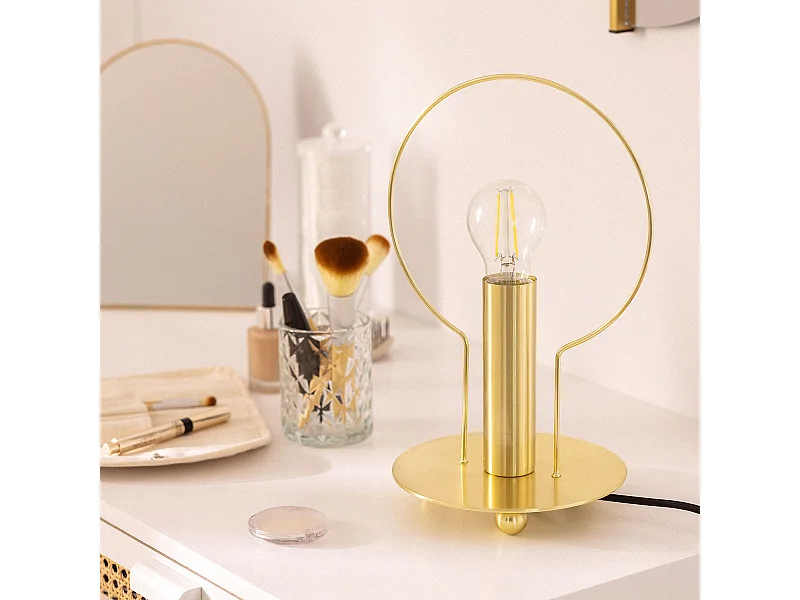 Lámpara de Mesa Metal Otos Dorado