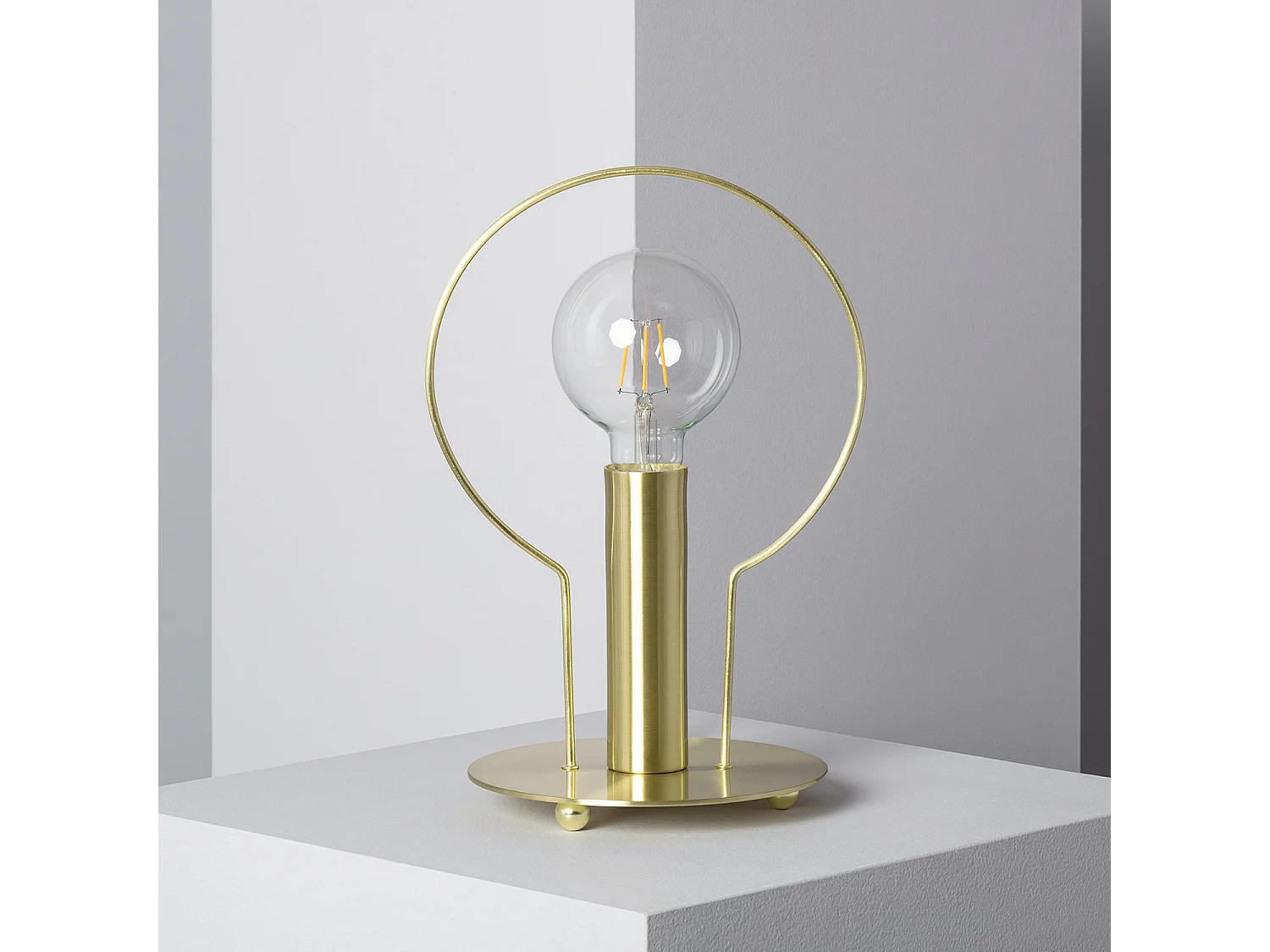 Lámpara de Mesa Metal Otos Dorado