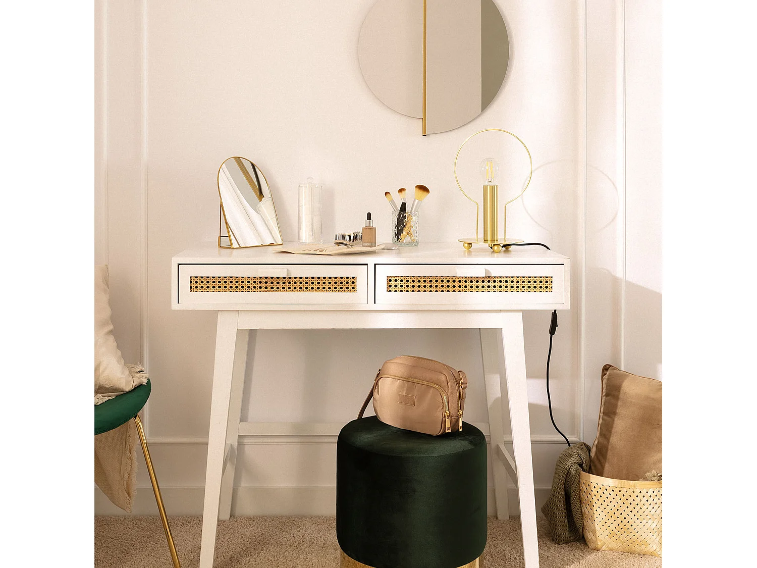 Lámpara de Mesa Metal Otos Dorado