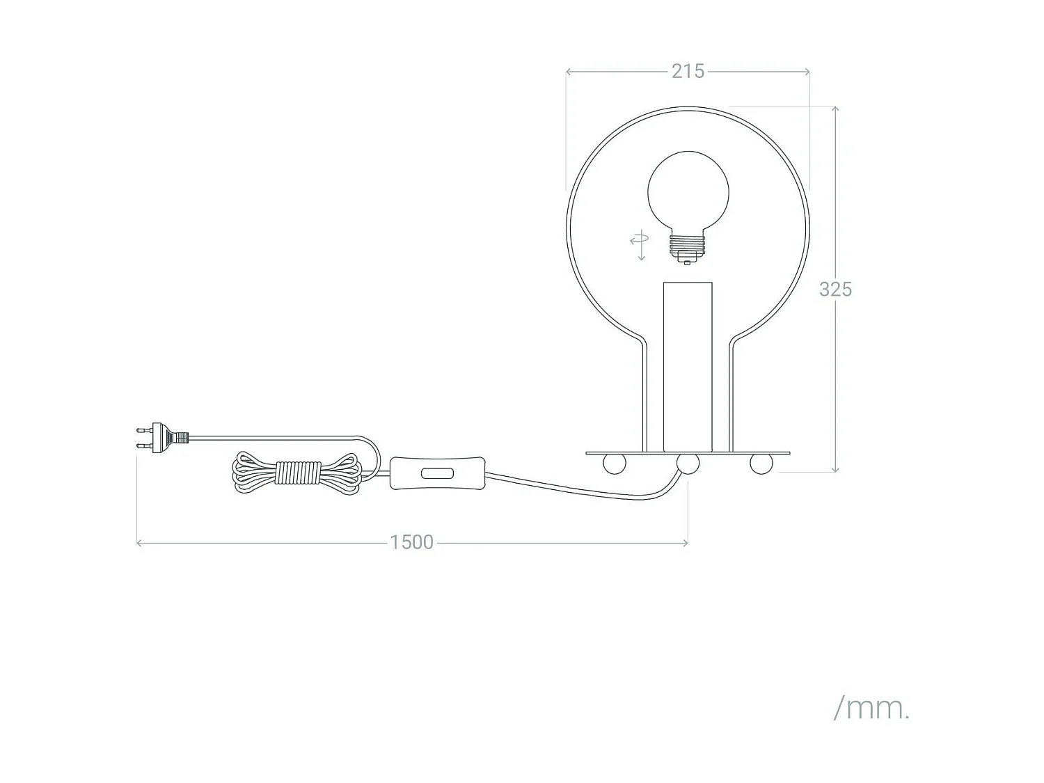 Lámpara de Mesa Metal Otos Dorado
