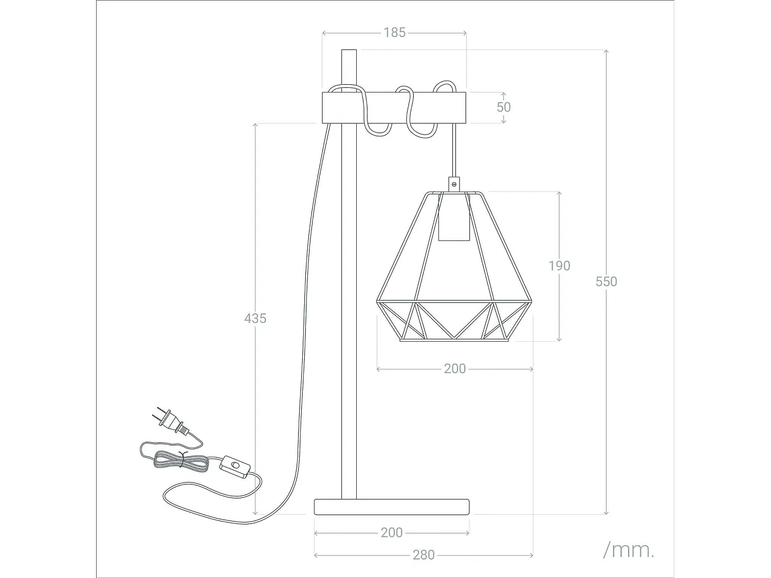 Lampe à Poser Bois et Métal Sardo Noir