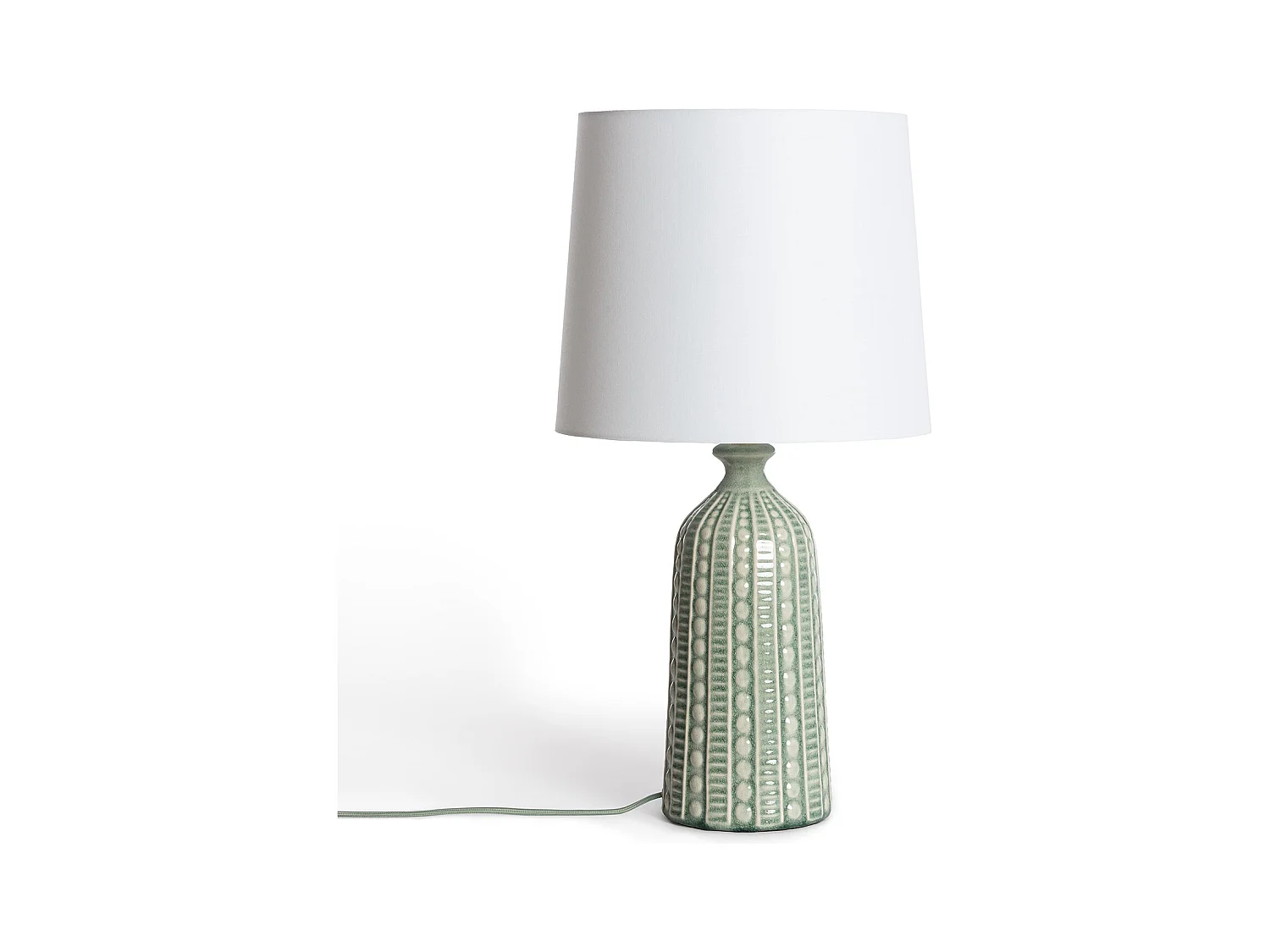 Lampe à Poser Céramique Zellin Vert kaki