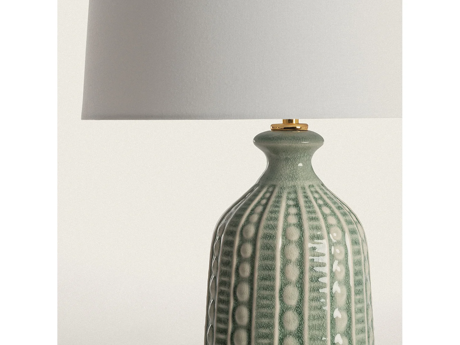 Lampe à Poser Céramique Zellin Vert kaki