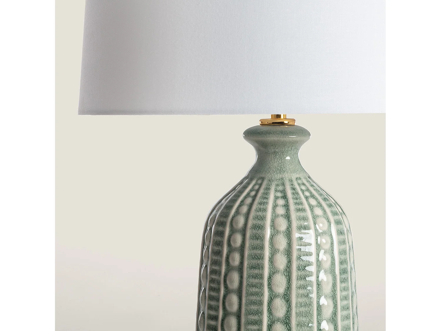 Lampe à Poser Céramique Zellin Vert kaki