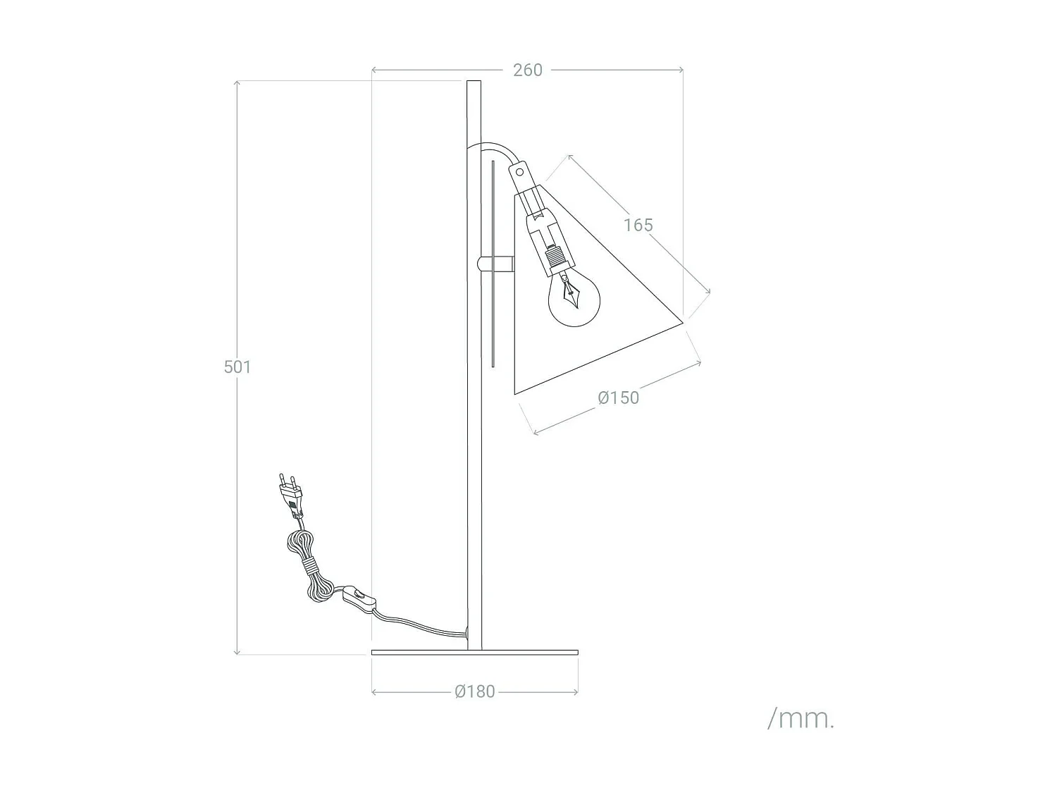 Lampada da Tavolo in Metallo Liceo Nero / Oro