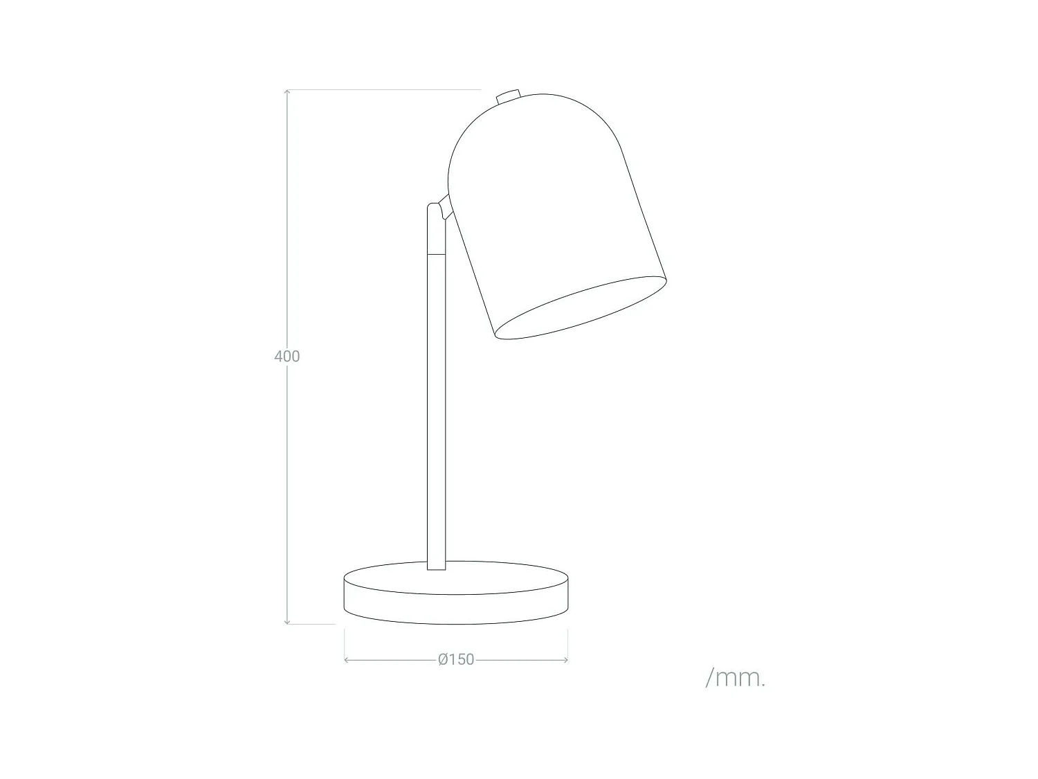 Lampada da Tavolo in Metallo Kidonge Nero