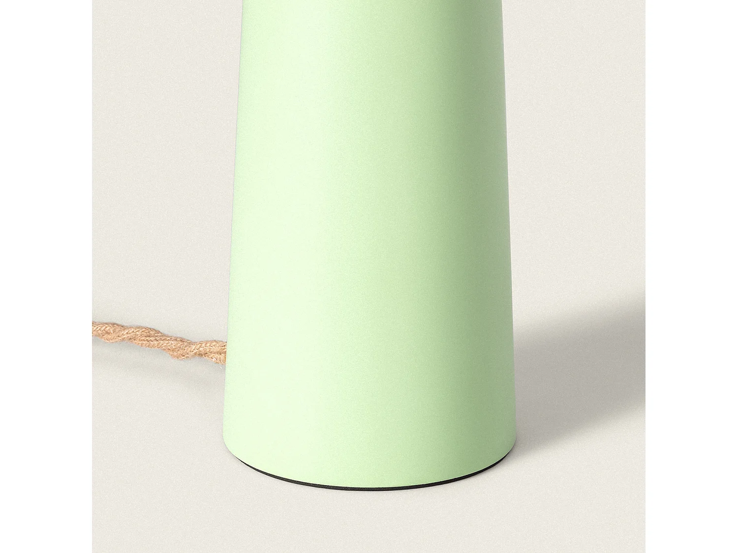 Lampada da Tavolo Metallo e Tessuto Muka Verde Menta