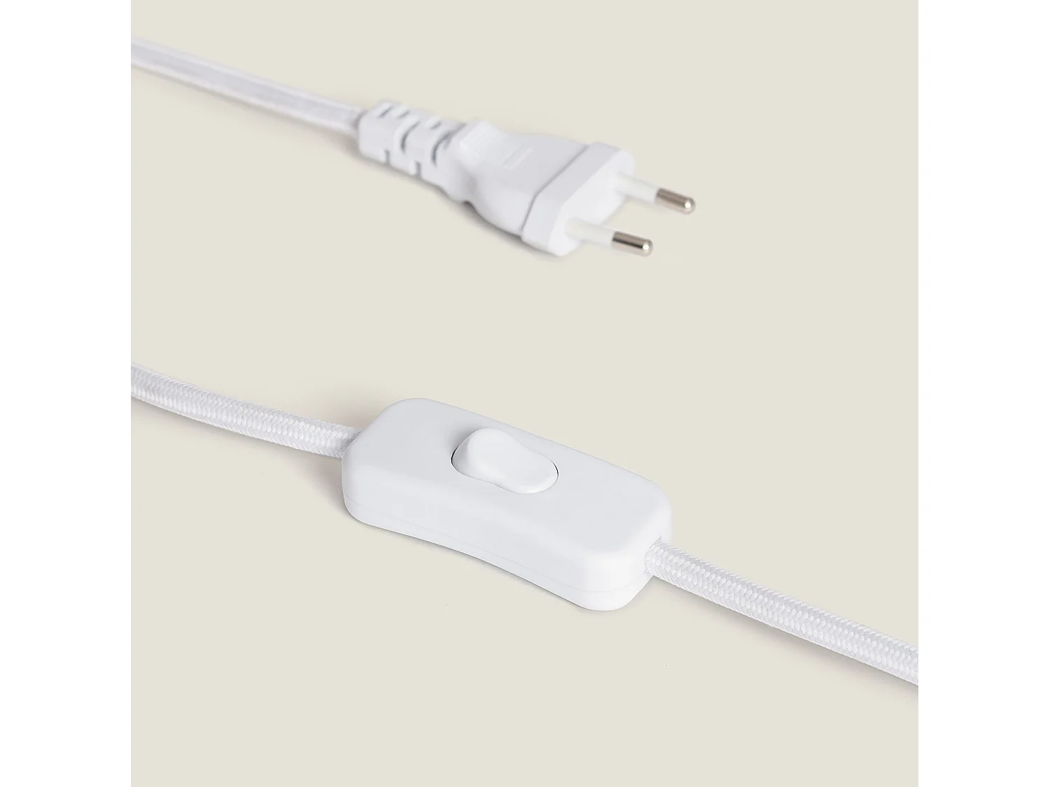 Lampe à Poser Bois et Tissu Roundi Haarle Blanc