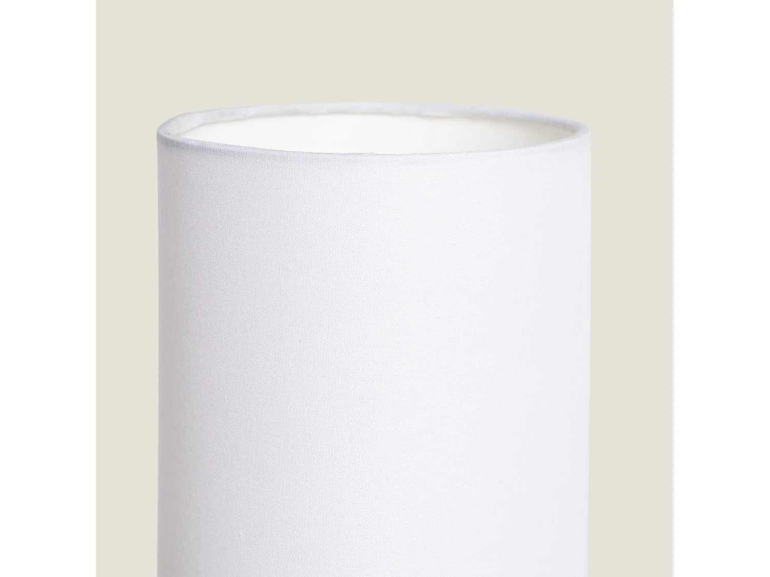 Lampe à Poser Bois et Tissu Roundi Haarle Blanc