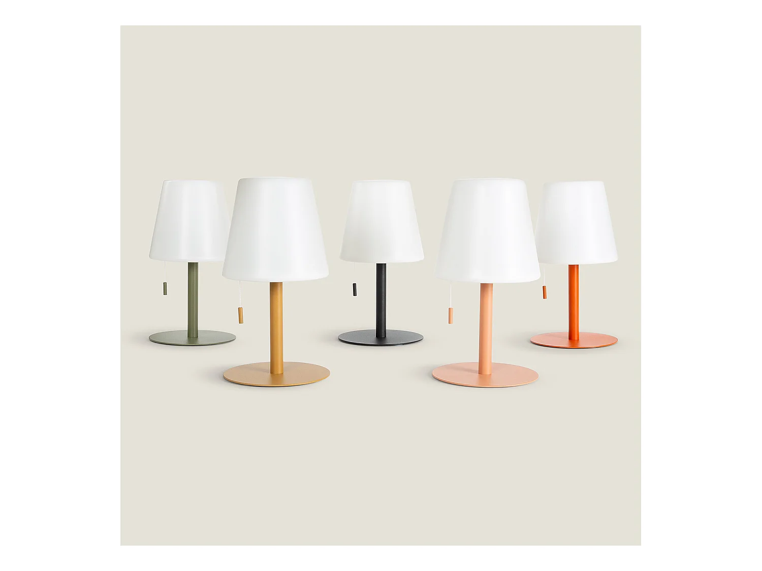 Lampada da Tavolo LED 2,6W Portatile per Esterno in Alluminio con Batteria Ricaricabile Epinay Nero