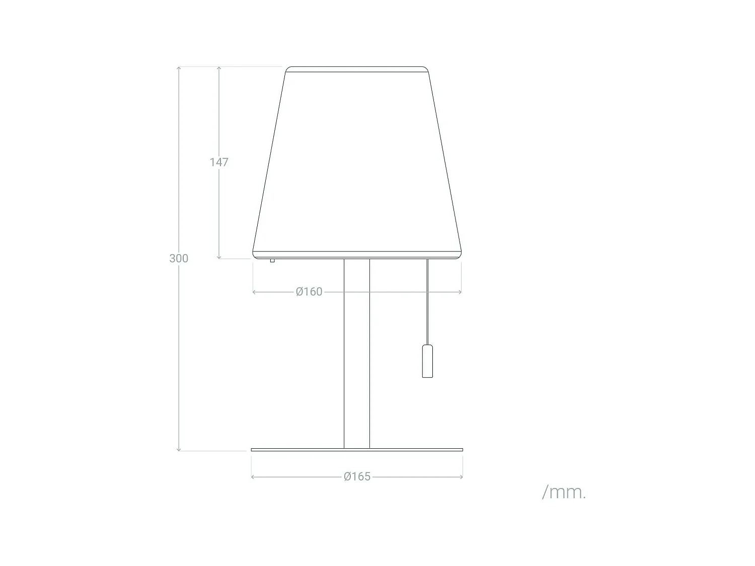Lampada da Tavolo LED 2,6W Portatile per Esterno in Alluminio con Batteria Ricaricabile Epinay Nero