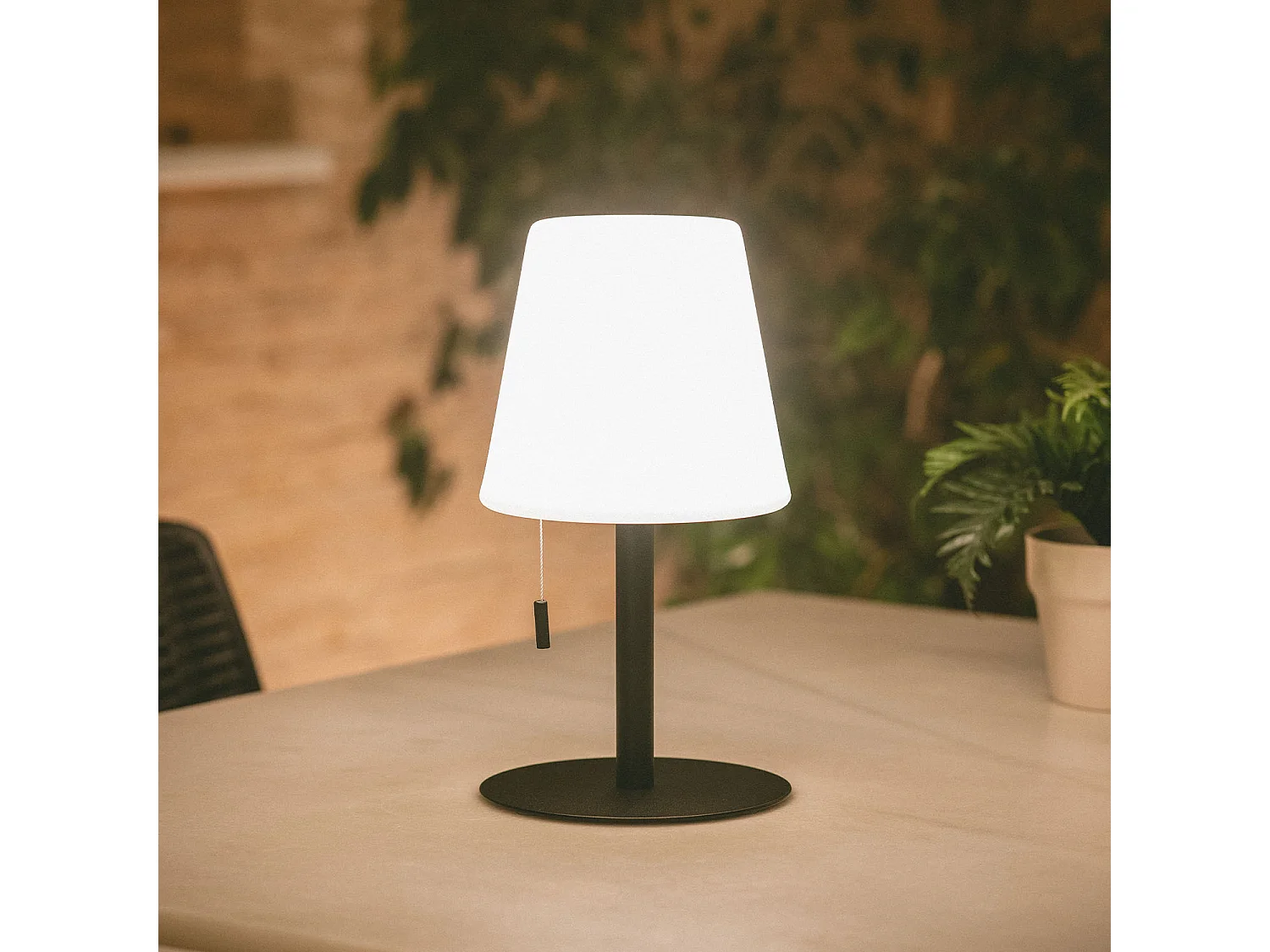 Lampe à Poser LED Portative Aluminium Extérieure 2.6W Epinay avec Batterie Rechargeable Noir