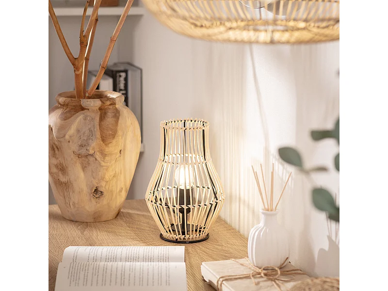 Lampada da Tavolo Rattan Arawa Sulu Naturale