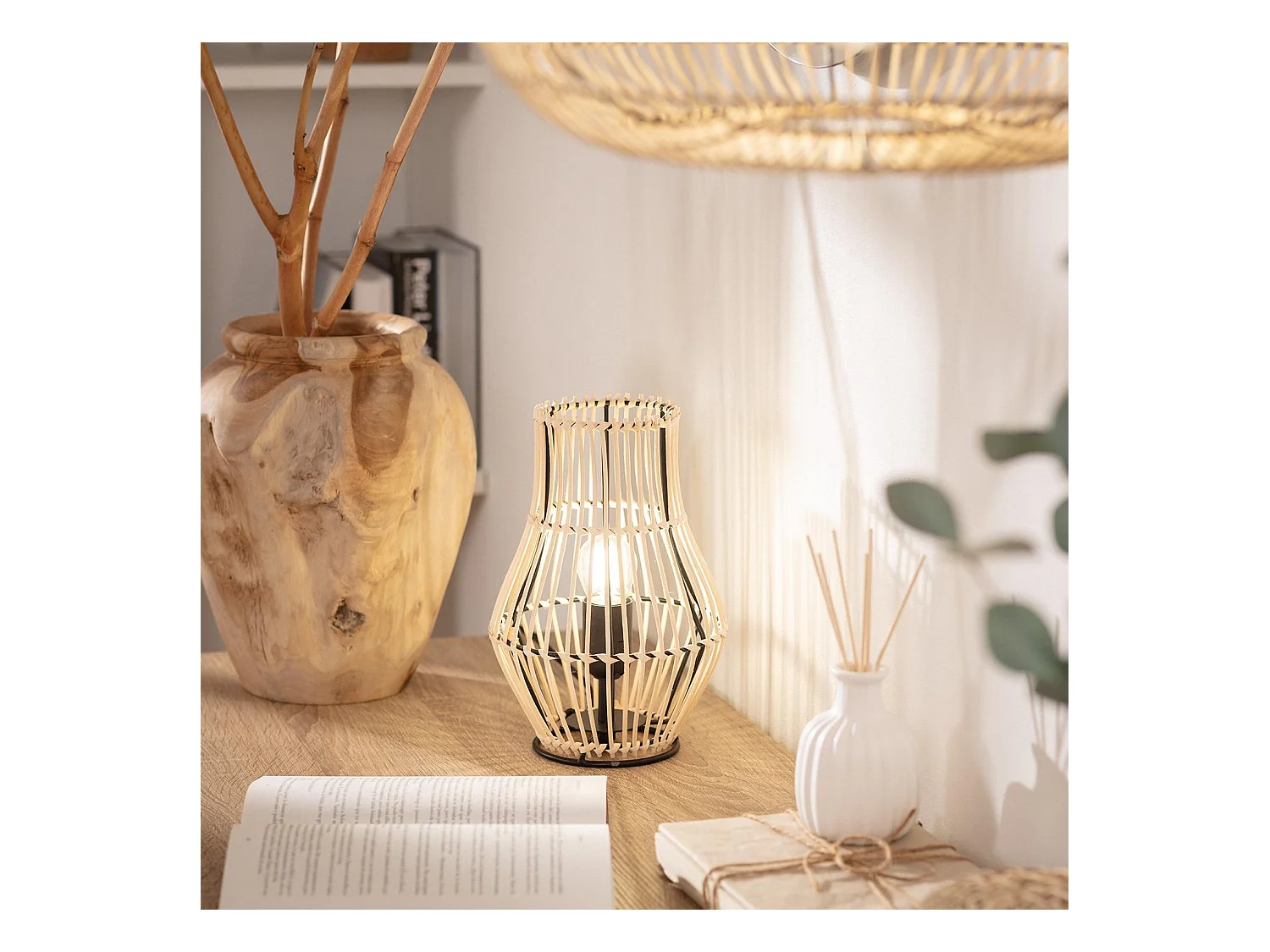 Lampe à Poser Rotin Arawa Sulu Naturel