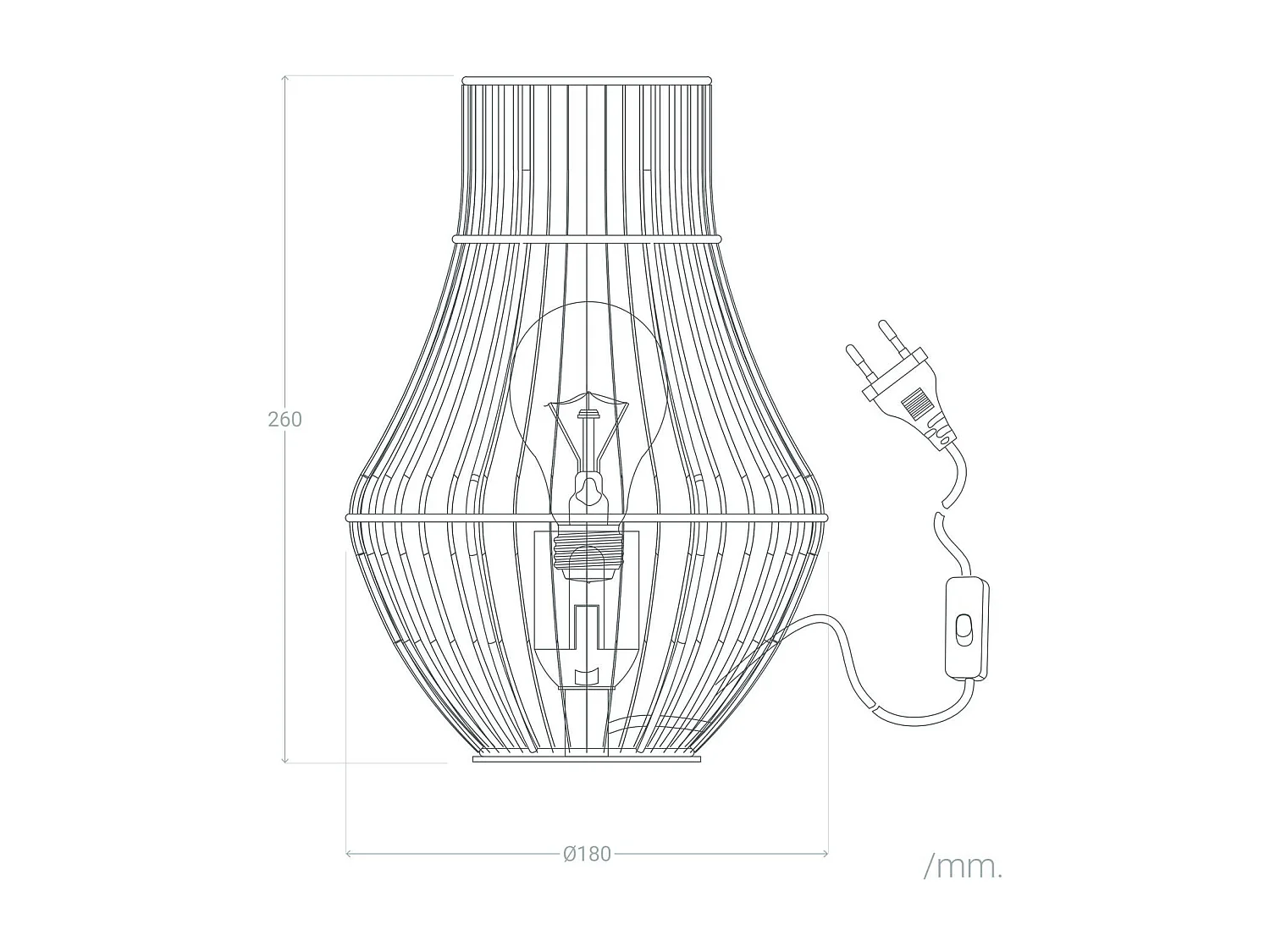 Lampe à Poser Rotin Arawa Sulu Naturel