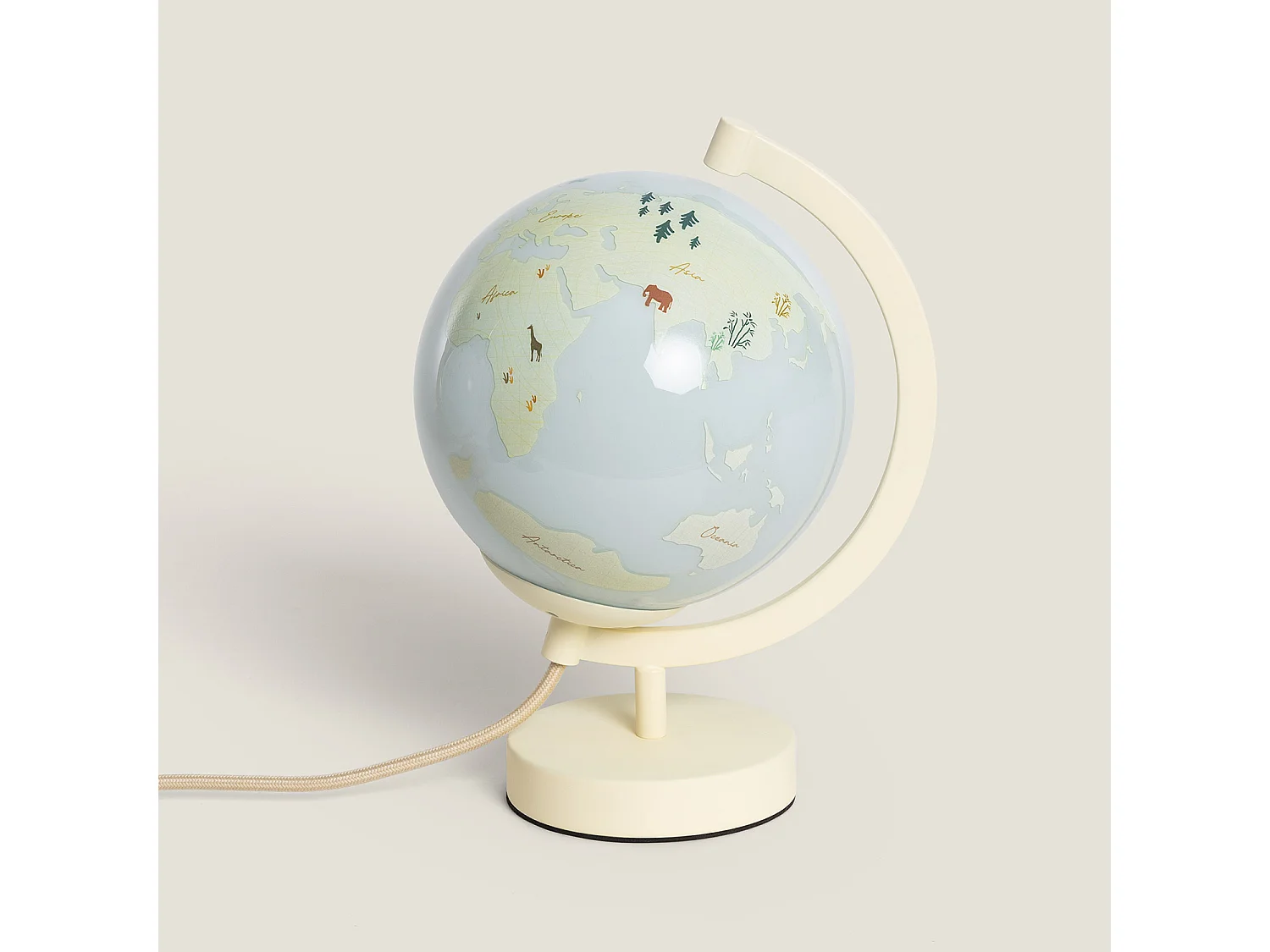 Lampada da Tavolo Mappamondo Bianco