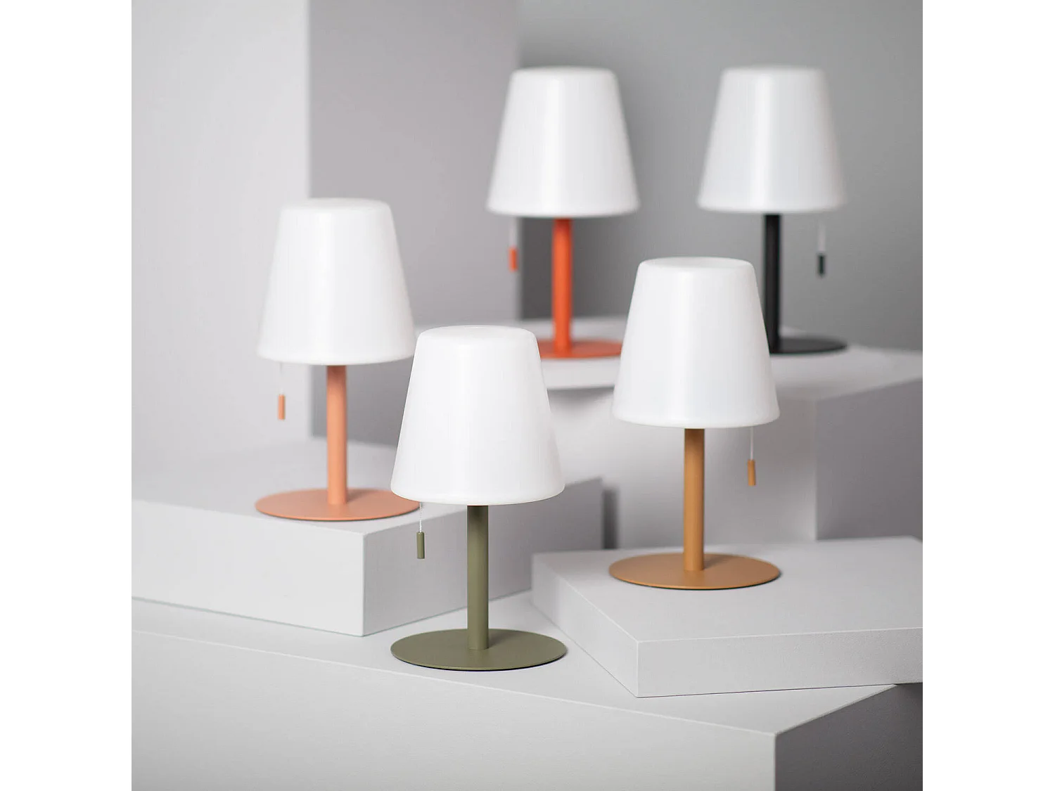 Lampe à Poser LED Portative Aluminium Extérieure 2.6W Epinay avec Batterie Rechargeable Terre cuite