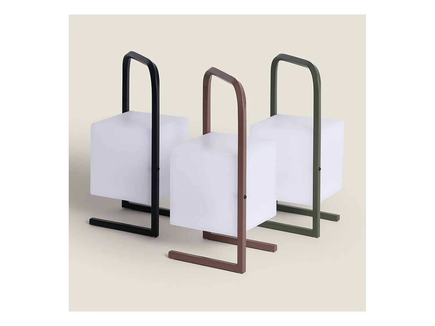 Lampada da Tavolo LED Portatile Tiber 2.5W per Esterni con Batteria USB Ricaricabile Verde Cachi