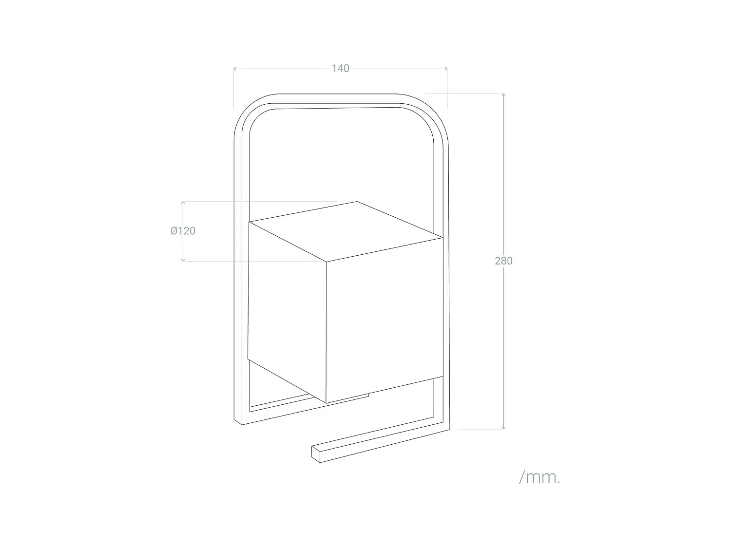 Lampada da Tavolo LED Portatile Tiber 2.5W per Esterni con Batteria USB Ricaricabile Verde Cachi