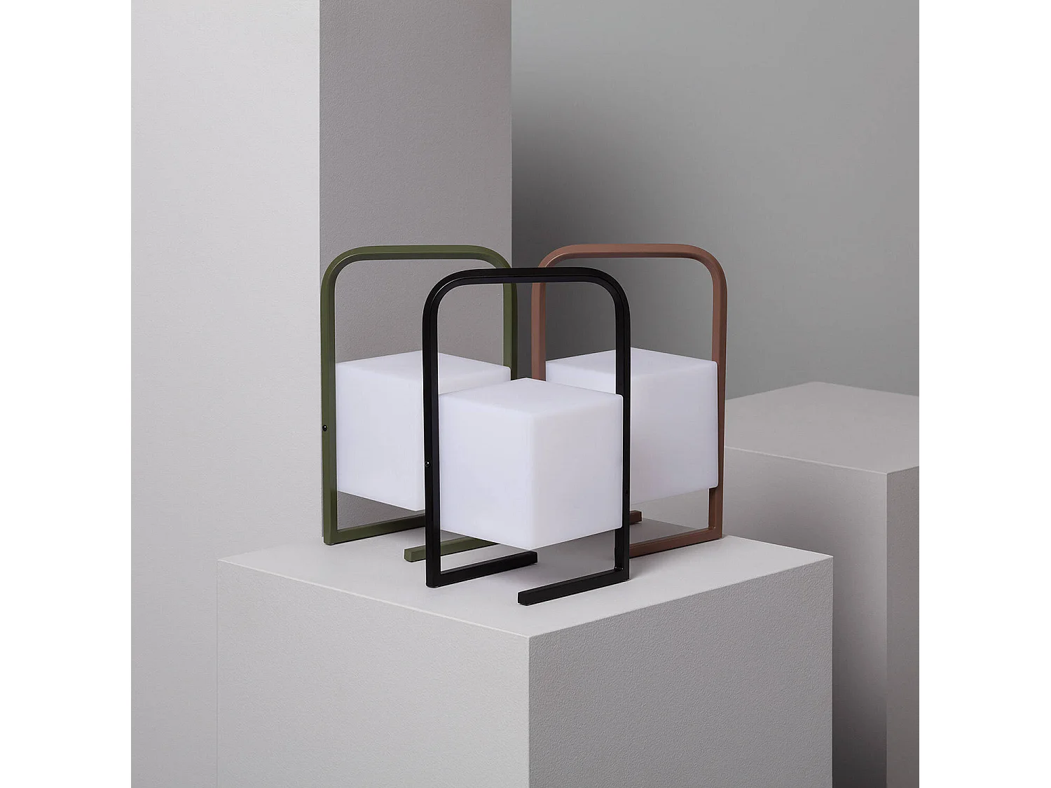 Lampada da Tavolo LED Portatile Tiber 2.5W per Esterni con Batteria USB Ricaricabile Verde Cachi