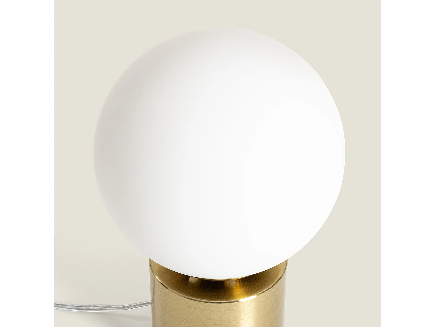 Lampada da Tavolo in Metallo e Vetro Atenas Oro