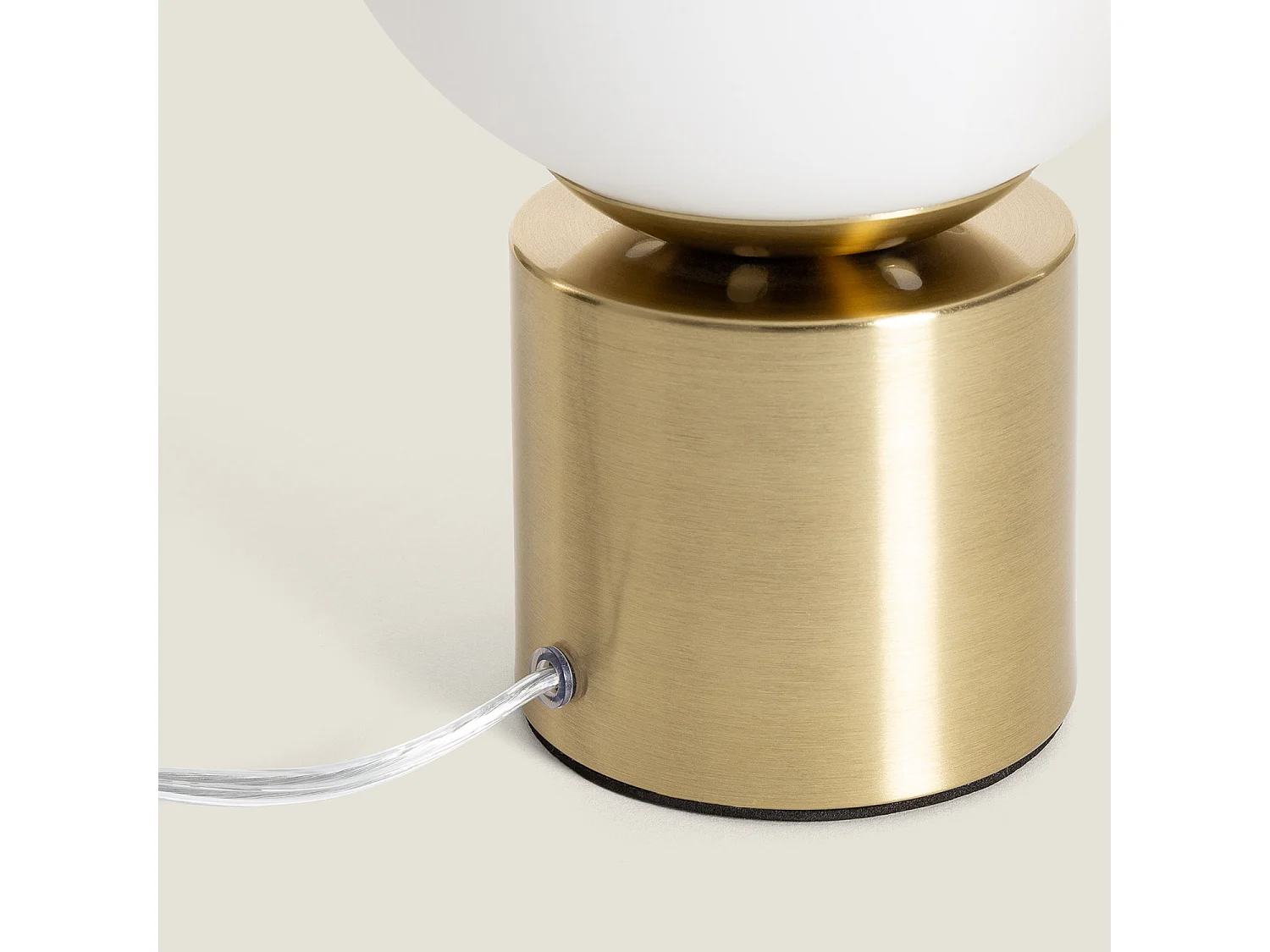 Lampada da Tavolo in Metallo e Vetro Atenas Oro