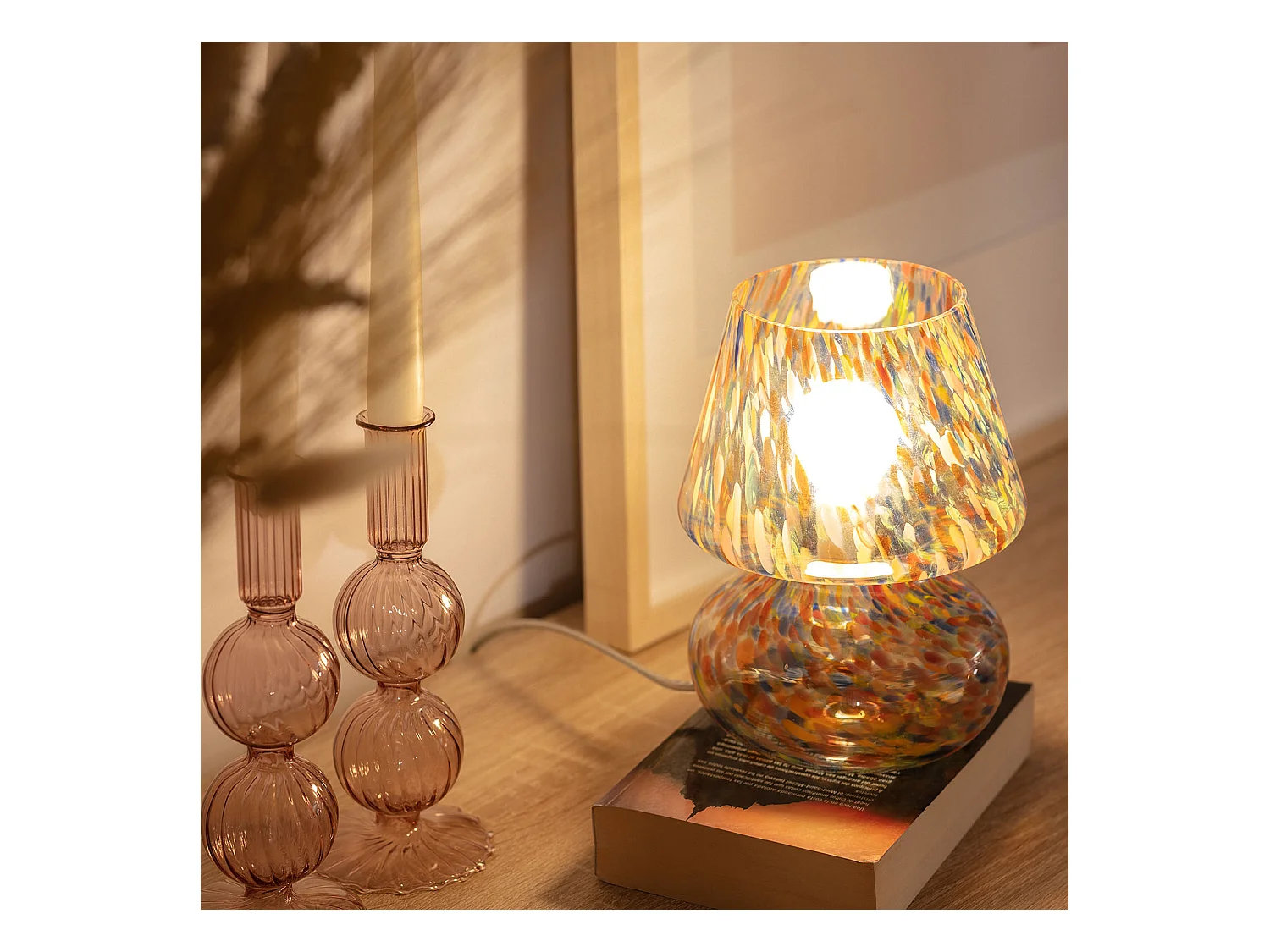 Lampe à Poser Verre Batlló Multicolore