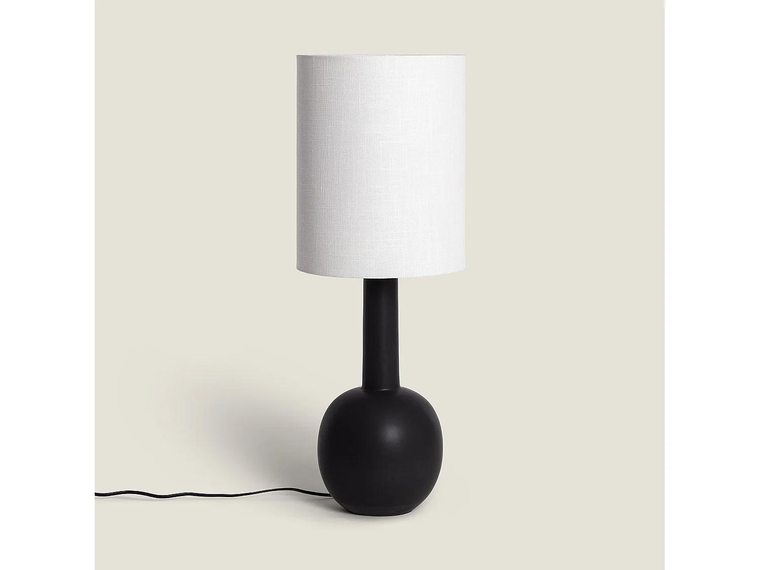 Lámpara de Mesa de Porcelana Guldan Negro