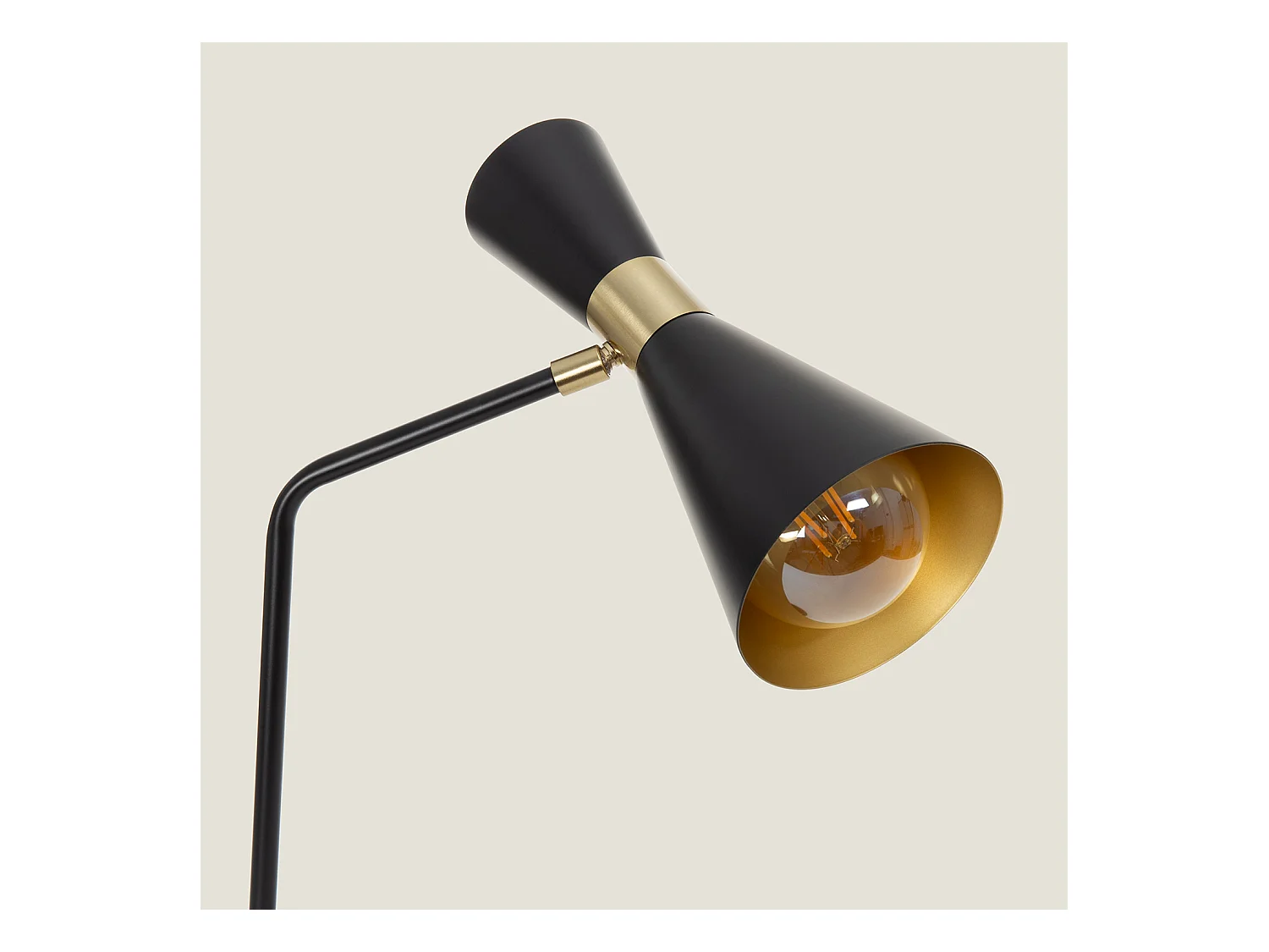 Lámpara Flexo Escritorio de Metal Jigger Negro