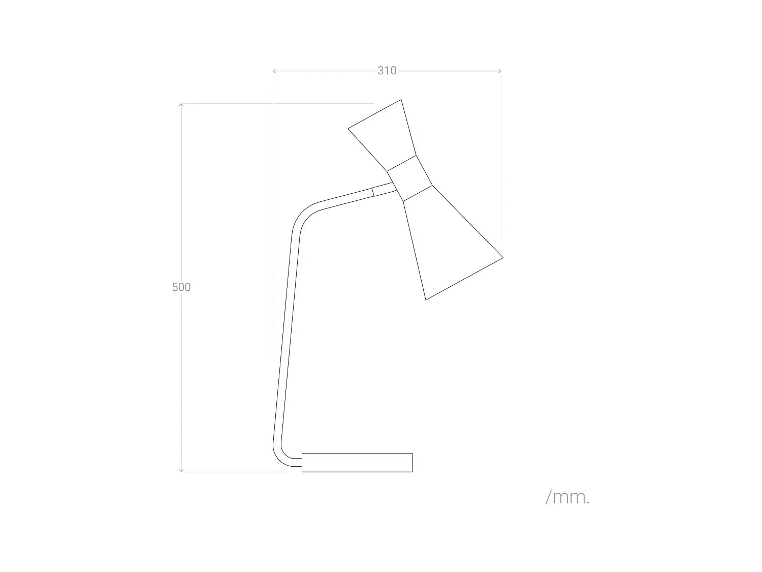 Lámpara Flexo Escritorio de Metal Jigger Negro