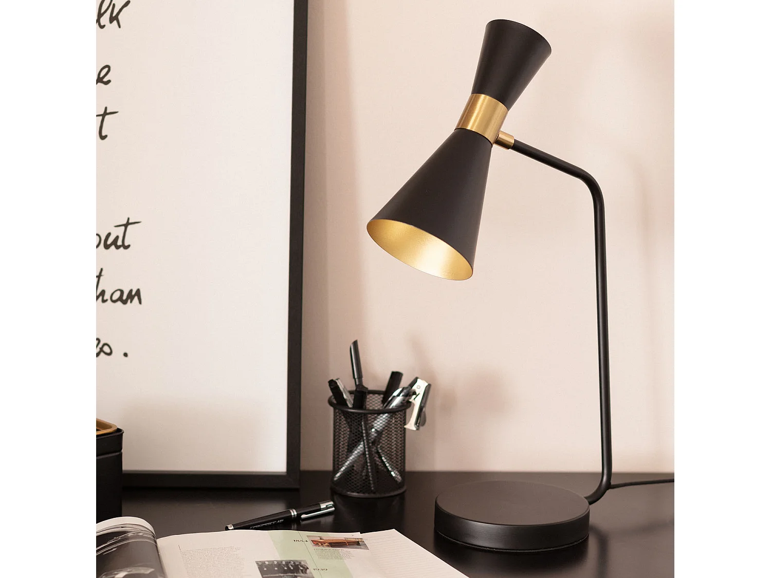 Lampe de Bureau Flex Métal Jigger Noir